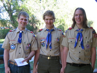 Eagle Scouts Alex, Johnny, & Corey image
